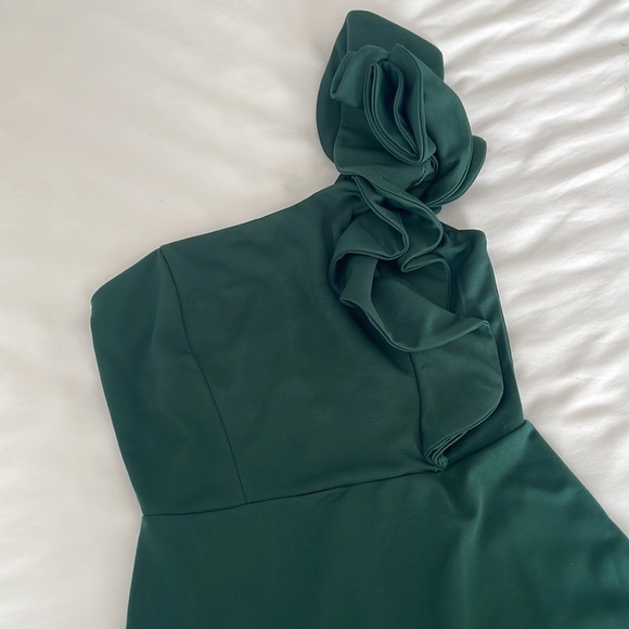 Formal One-Shoulder Ruffle Dress - Picture 6 of 9